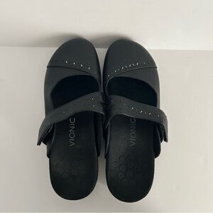 Vionic Twain Black Mary Jane Strap Clog | Size 8
